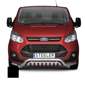 Støtfanger Rør Nedre, FORD TRANSIT CUSTOM 2012 - 2018, d70mm, sort
