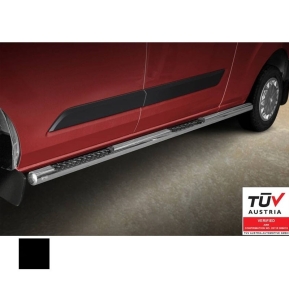 Kanalrør med step, FORD TRANSIT CUSTOM 2012 - 2018, d76mm, sort
