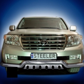 Støtfanger Rør Nedre, TOYOTA LAND CRUISER V8 2007 - 2012, d76mm, sort