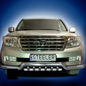 Støtfanger Rør Nedre, TOYOTA LAND CRUISER V8 2007 - 2012, d76mm, sort