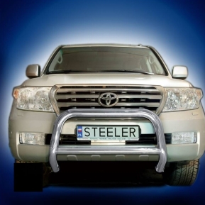 Frontbøyle, TOYOTA LAND CRUISER V8 2007 - 2012,  d70mm, sort