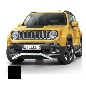 Støtfanger Rør Nedre, JEEP RENEGADE 2014 -, d60mm, sort