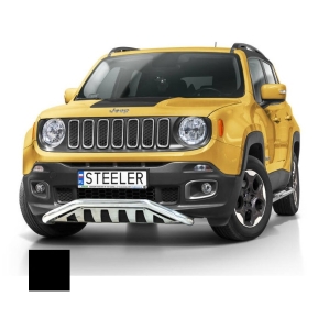 Støtfanger Rør Nedre, JEEP RENEGADE 2014 -, d60mm, sort