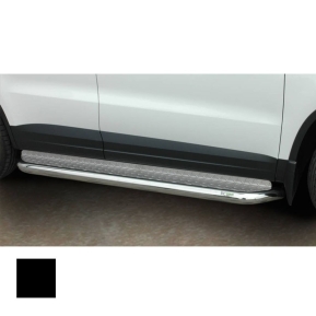 Stigtrinn, VW TIGUAN 2007 - 2011 - 2015, d70mm, sort