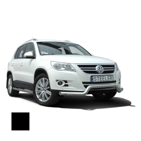 Støtfanger Rør Nedre, VW TIGUAN 2007 - 2011 - 2015, d70mm, sort