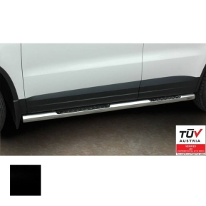 Kanalrør med step, VW TIGUAN 2007 - 2011 - 2015, d76mm, sort