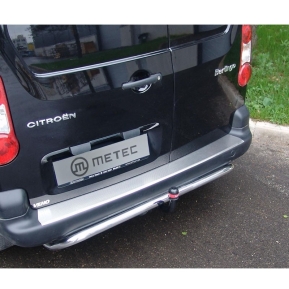 Protective bumpers plate Peugeot Partner/Citroen Berlingo 08-18 (INOX, 3M)