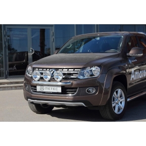 Lykteholder for 3 lamper, Volkswagen Amarok '10 - '20, rustfritt stål