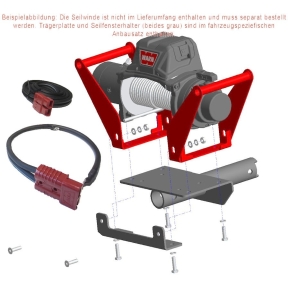 FRONT RECIEVER, TOYOTA HILUX REVO 2016-, INCLUDES WINCH CARRIER