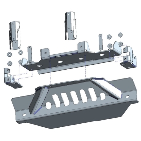 Hidden winch mounting kit, Jeep Wrangler JL '18- (med TUV)