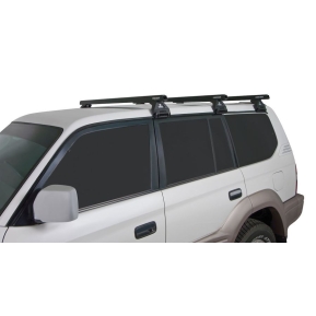 RHINO-RACK HEAVY DUTY BARS 1375MM,BLACK TOYOTA LANDCRUISER J8/J9, INCL. LEG