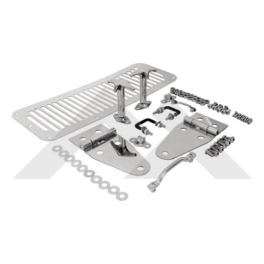 Hood set, stainless CJ 1978-86, YJ 1987-1995