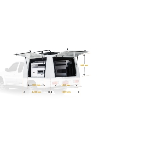 Tradesman Service Body, Isuzu D-Max '12-, Ex/Cab, White (877)