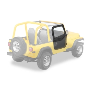 Bestop øvre halvdører Jeep YJ sort denim