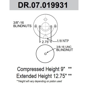 140/95 Style Air Spring - Plug Type