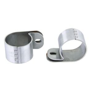 Lykteklammer 76 mm, polert rustfritt (par)