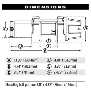 WARN VRX 35-S Syntetic Rope winch1588KG.