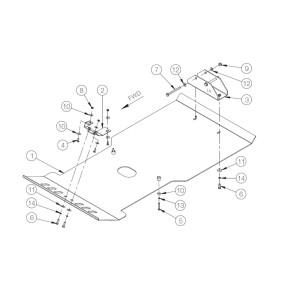 Skliplate motor Toyota Prado J12 '02-'09  (aluminium)