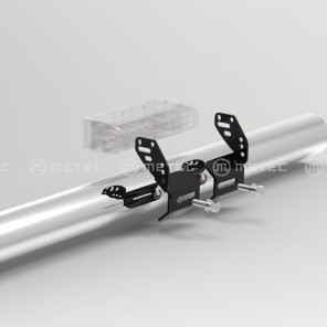 Universal brakett for LED-bar, Passer 60 - 70 mm rør, sort
