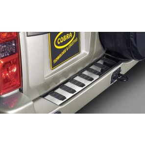 Rear bumper styling, stainless steel