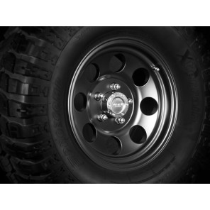 7x15 ET 0     Alloy Wheels, black, med TUV for TJ