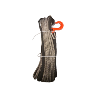 SYNTETISK VINSJ TAU 10MM X 30M MED KROK (GRÅ)
